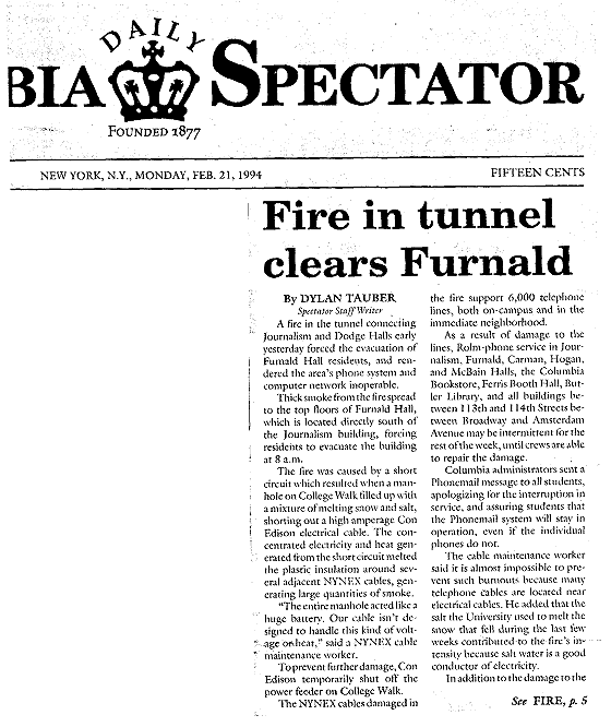 fire in furnald